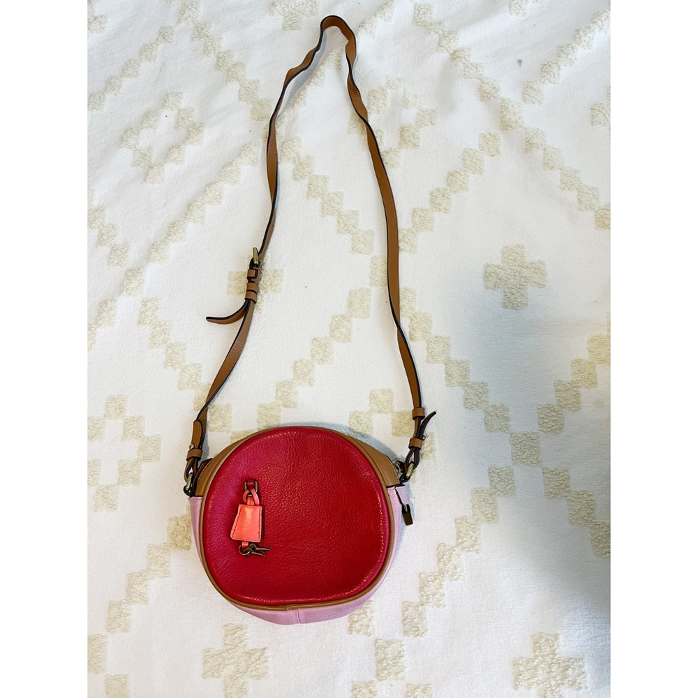 J. Crew Signet Circle Bag in Piped Italian Leather